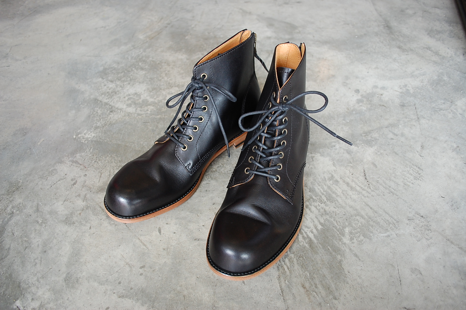 【値下げ】PADRONE パドローネ Back Zip Boots size40 BLK ブーツ