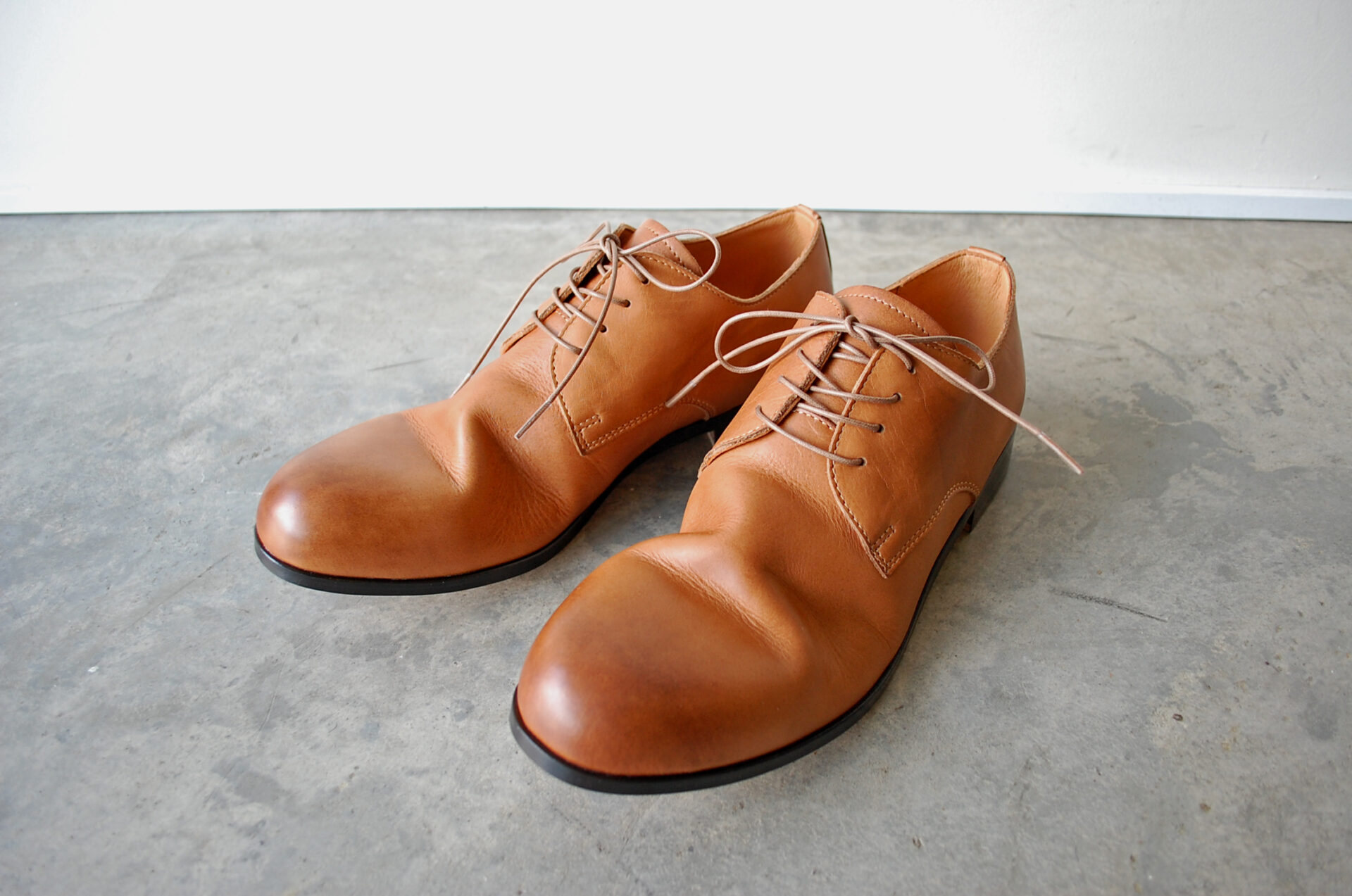 PADRONE ARCOLETTA DERBY PLAIN TOE SHOES-