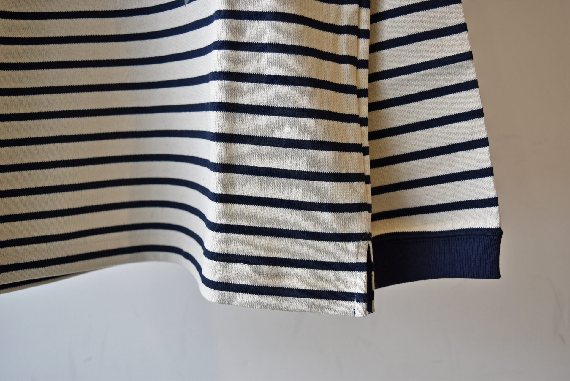 and wander アンドワンダー stripe pocket L/S T (5744184304 